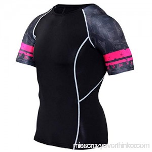 Short Sleeve Slim Dri-fit Compression Workouts Shirt for Mens Baselayer B07PYLTYXG